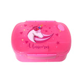 HULIANFU New Unicorn Lunch Box Food Grade PP Cartoon Student Kids Back to School Division Breathable Bento Boxes with Spoon
