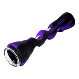 HULIANFU TOPPUFF Glass Smoking Pipe 20MM Camouflage Horn Shape Silicone Tobacco Pipe One Hitter Dugout Pipes Smoke Accessories