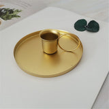 HULIANFU Retro Metal Candlestick Candle Holders Modern Home Decoration Glamorous Chic Wedding Table Decoration Desktop Accessories
