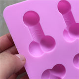 HULIANFU Sexy Penis Cake Mold For Soap, Birthday Fondant Cake, Chocolates, Ice and Soap 8 Penis Shape Cake Mold dick Ice Cream Creative
