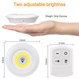 HULIANFU LED Light COB Under Cabinet Light Night Light Wireless Remote Control Dimmable Wardrobe Lamp 3W Super Bright Closet Lighting