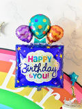 HULIANFU New large cake gift box donut popcorn shape aluminum film balloon wedding celebration birthday party scene decoration