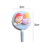 HULIANFU New Cute Animal Wall Hook for Key Holder Coat Towel Hanging Plastic Mask Holder Bathroom Organizer Wall Decor Home Accessories