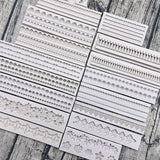 HULIANFU Pearl Rope Wave Flower Gemstone Shape Cake Side Lace Silicone Sugarcraft Mold Fondant Cake Decorating Tools