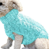 HULIANFU Warm Dog Cat Sweater Clothing Winter Turtleneck Knitted Pet Cat Puppy Clothes Costume For Small Dogs Cats Chihuahua Outfit Vest