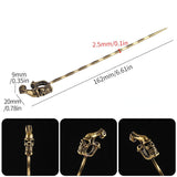 HULIANFU Retro Carved Cigar Drill Dredge Cigar Pass Needle Personality Engraved Cigar Needle Drill Cigar Knife Cigar Smoking Accessories