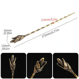 HULIANFU Retro Carved Cigar Drill Dredge Cigar Pass Needle Personality Engraved Cigar Needle Drill Cigar Knife Cigar Smoking Accessories