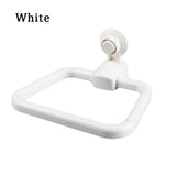 HULIANFU Reusable Vacuum Strong Suction Cup Towel Bars Ring Kitchen Punch Free Towel Hook Storage Shelf Bathroom Towel Holder Sticker