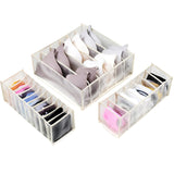 HULIANFU Underwear Bra Organizer Storage Box Drawer Closet Organizers Divider Boxes For Underwear Scarves Socks Bra