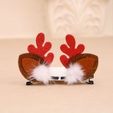 HULIANFU  1/2pcs Cute Deer Ear Hairpins Christmas Barrettes Hair Decorationd Beautiful Deer Antlers Hair Clips Hair Accessories Girls Gift