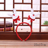 HULIANFU 2023 Christmas Headband Santa Tree Elk Antlers Hair Accessories for Girls Headwear Reindeer Ornaments Elk Ears Christmas Decorations