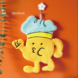 HULIANFU Lovely Cartoon Handkerchief Towel Hanging Absorbent Coral Velvet Wipe a Towel Household Kitchen Quick Drying Hand Cloth