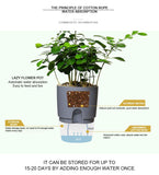 HULIANFU Lazy Self-watering Flowerpot Automatic Water Absorption Succulent Aquaculture Transparent Round Plastic Hydroponic Flowerpot