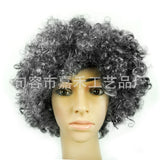HULIANFU Round Curly Wig Carnival Children Adult Explosion Hair Hat Children  Day Party Accessories Fluffy Funny Clown Fans Hairstyle