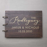 HULIANFU Personalized Wedding Guestbook,Rustic Unique Wedding Guest book,Wood Wedding Guest book,Custom Engraved Guest Book,Wedding Sign