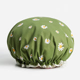 HULIANFU Women Hair Cap Hat Supplies Bathroom Double Layer Shower Waterproof Thick Cover Accessories