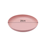 HULIANFU Kitchen Plastic Plates Wheat Straw Food Sauce Dish Taste Board Snack Fruit Plates Round Household Dishes Modern Dinner Plates