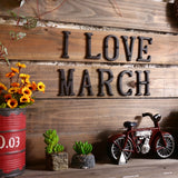 HULIANFU Metal Letters Numbers Cast Iron Decoration House Sign Doorplate DIY Cafe Wall CLH@8