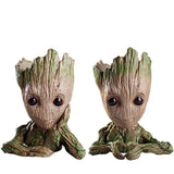 HULIANFU Strongwell Home Decoration Flower Vase Miniature Model Succulent Flower Pots Desktop Display Figurines Baby Groot Artware Gifts