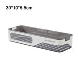 HULIANFU Wall Mounted Bathroom Shelf Shampoo Shower Organizer Punch-Free Bathroom Shelves Storage Rack Drainage Holder Household Items