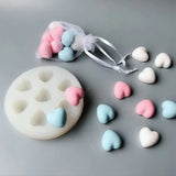 HULIANFU Mini Cute Heart Essential Oil Soap Candle Silicone Mold DIY Valentine  Day Handmde Clay Resin Epoxy Making Decorating