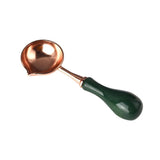 HULIANFU Wax Spoon Sealing Wax Seal Stamp Beads for vintage craft Envelope Wedding Wax seal Ancient Sealing Wax stamp Wooden Handle spoon