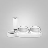 HULIANFU Pet Cat Bowl Automatic Feeder Dog Cat Food Bowl With Water Fountain Double Bowl Drinking Raised Stand Dish Bowls For Cats