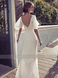 hulianfu hulianfu Elegant Chiffon Wedding Dresses Short Cap Sleeves A-line Satin Bohemian Bridal Gowns Beach Princess Robe Party Vestido De Novia