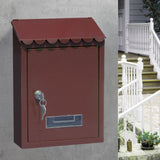 HULIANFU Rust-proof Mailbox Wall Mount Post Lockable Mail Box Office Drop Box Case