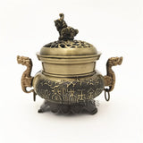 HULIANFU Retro Lotus Incense Burners Dragon Incense Holder Incense Burner Mini Sandalwood Censer Home Office Decor Decoration Craft