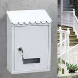 HULIANFU Rust-proof Mailbox Wall Mount Post Lockable Mail Box Office Drop Box Case