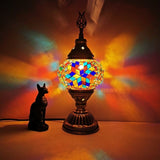 HULIANFU Turkish mosaic table Lamp vintage art deco Handcrafted lamparas de mesa mosaic Glass romantic bed light lamparas con mosaicos