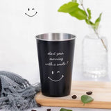 HULIANFU NorthernEurope Ins Industry Style 304 Stainless Steel Spray Paint Beer Cup Cold Water Drinks Cup Household Office Use Gargle Cup