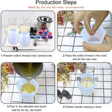 HULIANFU Rhombus Columnar Candle Mould Silicone Mold DIY Scented Candle Soap Craft Gift Making Resin Casting Wax Homemade Decoration