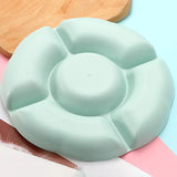HULIANFU Multi-function Plastic Fruit Plate Dessert Tray Plate Snack Dish 6 Compartments High Quality