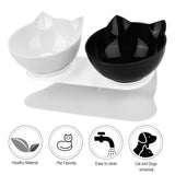 HULIANFU Non-Slip Pet Bowls For Cats Food Cat Water Bowl Double Cat Bowl Dog Bowl Pet Feeding Cat Dogs Feeder Protection Cervical