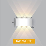 HULIANFU Led Wall Lamp Aluminum Outdoor IP65 Waterproof Up Down Wall Light For Home Stair Bedroom Bedside Bathroom Corridor Lighting