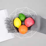 HULIANFU Kitchen Basket Container Bowl Metal Wire Basket Kitchen Drain Rack Fruit Vegetable Storage Holder Snack Tray Storage Bowl