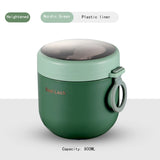 HULIANFU Portable Breakfast Cup With Lid and Spoon Multifunction Oatmeal Cup Cereal Nut Yogurt Mug Snack Cups Small lunch box soup bowl