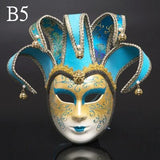HULIANFU Newly High-end Venetian Masquerade Mask Mask Europe and The United States Halloween Clown Mask Show Supplies