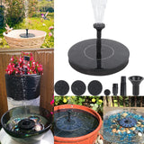HULIANFU Mini Solar Power Water Fountain Garden Pool Pond Outdoor Bird Bath Floating Water Fountain Pump Patio Landscape Pond Decoration