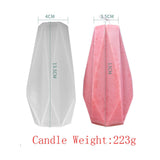 HULIANFU Silicone Candle Making Mold Geometric 3D Shape Resin Epoxy Chocolate Cake Handmade DIY Craft Mould Form for Candles