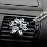 HULIANFU Transparent Crystal Snowflakes Car Pendant Decoration Ornaments Sun Catcher Snowflake Hanging Trim Accessories Christmas Gifts