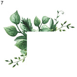 HULIANFU Leaf Green Plant Personality Wall Sticker Light Switch PVC Home Decoration Decal