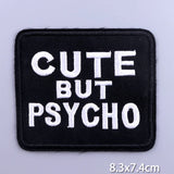 HULIANFU Patches On Clothes Stickers Hippie Rock Stripes Embroidered Patches For Clothing Iron On Patch Skull Biker Stripes for Jackets