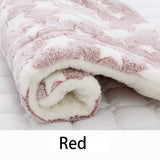 HULIANFU Pet Sleeping Mat Cat Bed Dog Bed Thickened Pet Soft Wool Mat Blanket Mmattress Household Portable Washable Warm Carpet