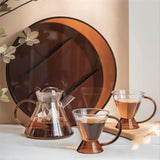 HULIANFU Tea Set Glass 500ml Teapot 200ml Cup Nordic Style Heat Resistant Drinkware