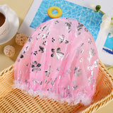 HULIANFU Waterproof Bath Hat Thickened Waterproof And Oil Fume Cap Women Spa Hair Salon Supplies Shower Cap Bathroom Accessories