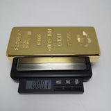 HULIANFU Suisse 1kg Gold Bullion Bar Swiss 1000g Pure Copper Inside 999 Fine Gold Plated Gold Bar Ingot Coins For Home Deco Movie Prop