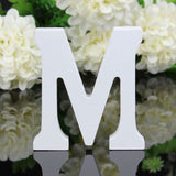 HULIANFU White Wood Letter Alphabet DIY Personalised Name Design Art Crafts Free Standing Xmas Birthday Wedding Party Home Decoration